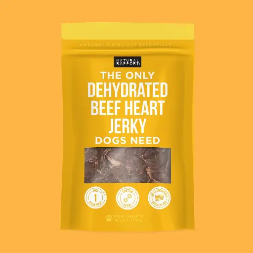 The Only Dehydrated Beef Heart Jerky Dogs Need